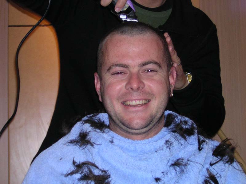 Shaving heads for charity