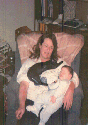 Our friend Lisa with our Little girl