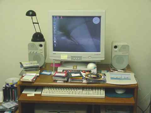 19 inch monitor on a desktop setup