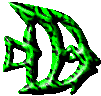 green angel fish graphic