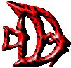 red angel fish graphic