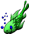 left fish green feeding