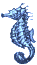 sea horse light blue