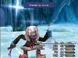 It reads: Sleeping Juice.