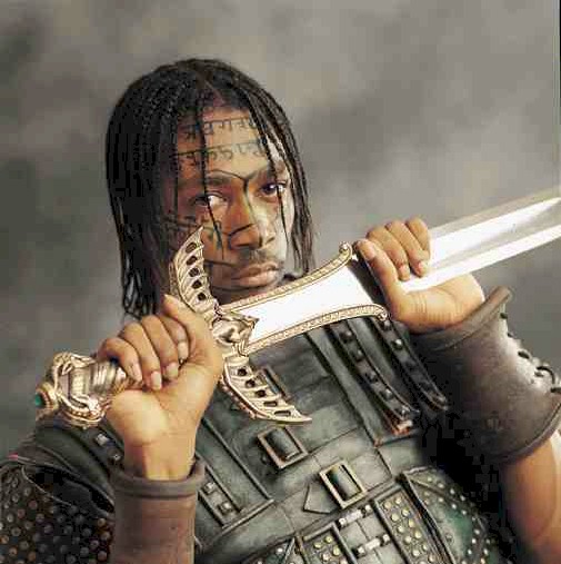 Krayzie Bone with a sword