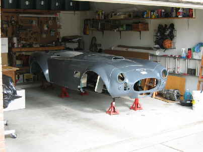 Kit on stands in garage