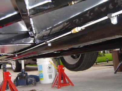 underneath brake line route