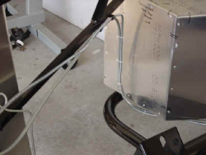 fuel lines up the passenger box