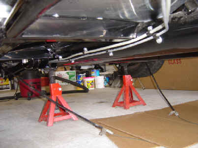 fuel lines along tubing
