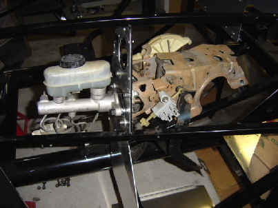 pedal box and master cylinder