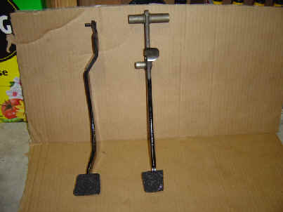 brake and clutch pedals