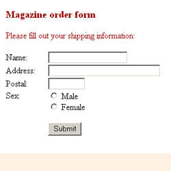 PHP Online form