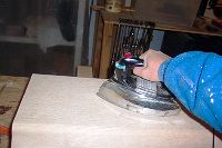 Iron on the veneer