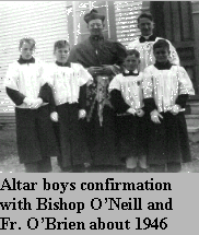 Boys are : Riche Wade, Albert Mahoney, Billy O"Driscoll, and Bob Keating