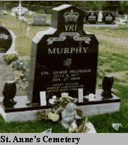 Erected by the Canadian Military to honour Jamie