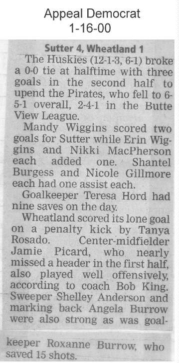 Sutter 4   Wheatland 1