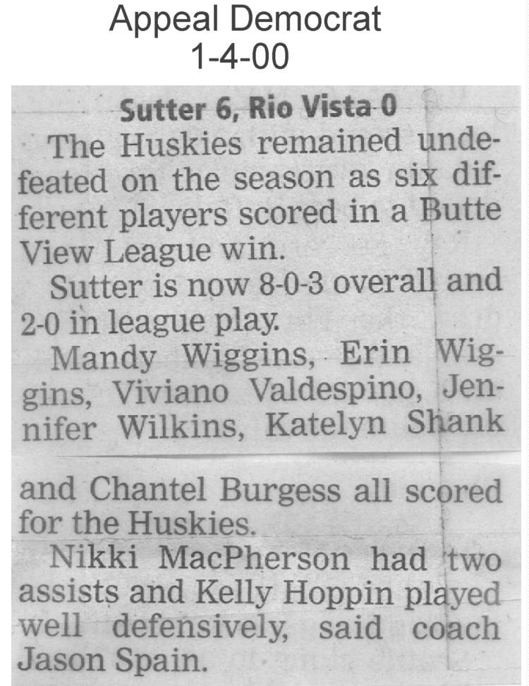Sutter 6   Rio Vista 0