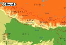 Map of Nepal (click here to go the the map page)