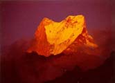 A morning view of Mt. Fishtail from Pokhara