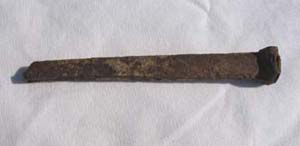 1800's nail from old mill.