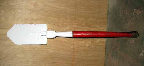 The shovel was free, and the handle is longer, and stronger then the new shovels.I cut the blade to 5in. wide which is the widest shovel allowed in our forest preserves. I used a metal cutting disk to cut the blade and shape the cutting teeth.