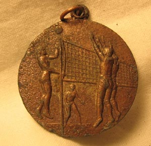 1st place Volleyball tournament medal.