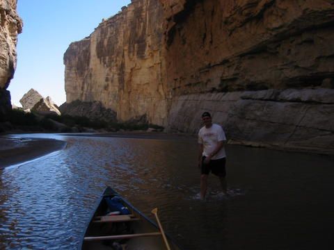 Sean and Isadore in the Rio Grande