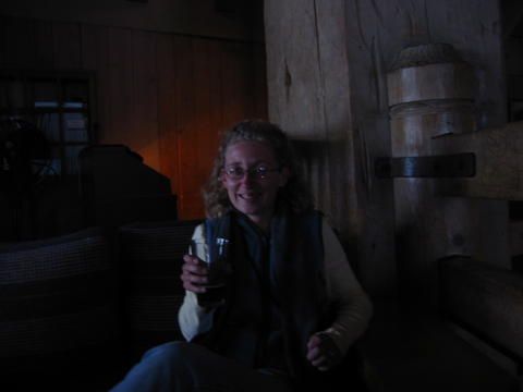 Robin with a Mt. Hood Beer, Oregon