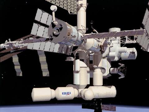 computer drawing of the space station