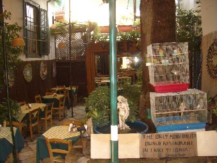 Byzantine arcade restaurant in Nicosia