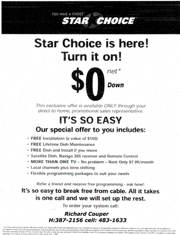 Free Dish, Receiver & Installation.