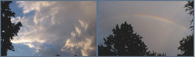 the western and eastern skies after a sun shower Sunday evening...
