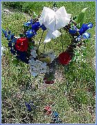 the marker at the site of the more recent accident...