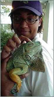 Boris becalmed by his new mom.