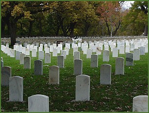 The military cemetery at Fort Riley.