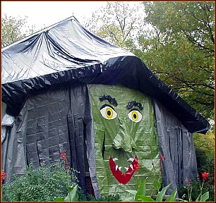 The house at Halloween.