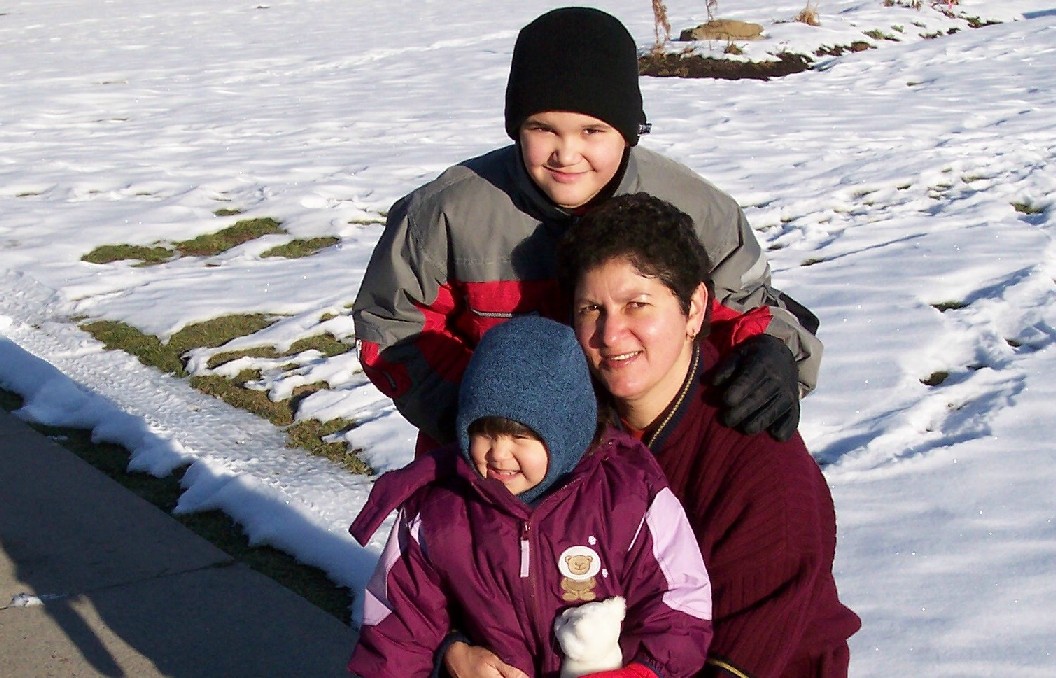 That's my family: Sonia, my wife, Arthur and Thais