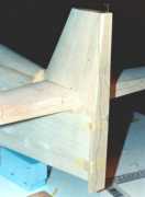 fin being glued in place