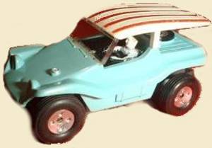 Blue Volkswagen Manx Buggy Slot Car
