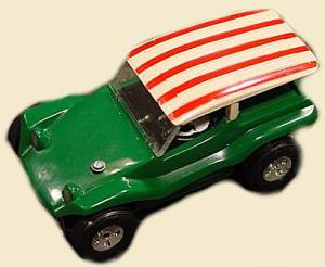 Green VW Dunebuggy Slot Car