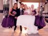 Wedding Party on Swing at Waterfront Park