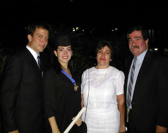 Aurelio,Sara, Coromoto y Aurelio Cisneros