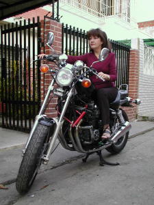 Lupe en moto