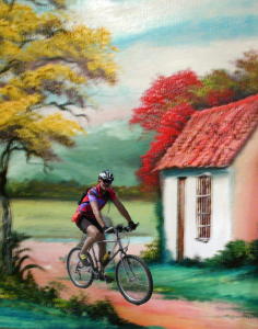 Paseando en el cuadro al �leo