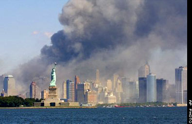 NYC Skyline, Sep 11th, 2001