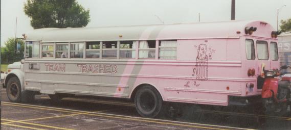 TEAM TRASHED bus photo