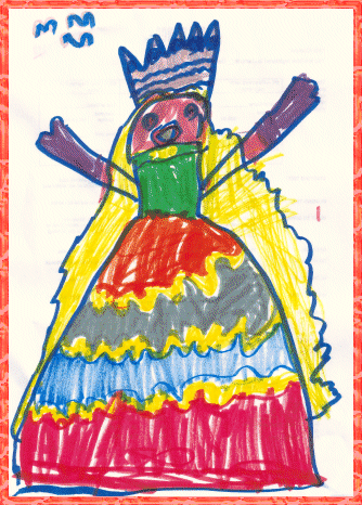 Rebecca loves drawing princesses