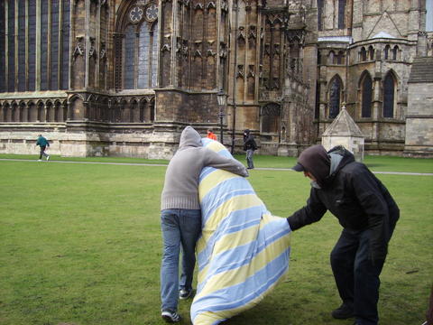 Bolty keeps Claudia wrapped on a cold day in Lincoln
