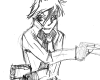 Koji, driven quite insane, don't mess with him.  (Drawn by Nights)