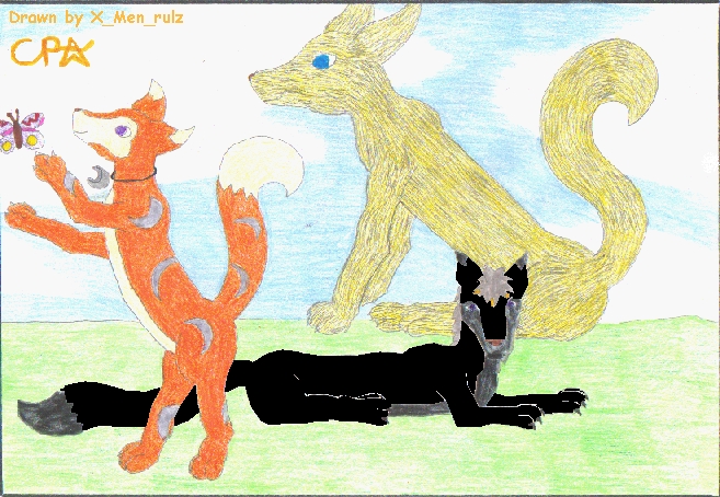 Luna with her brother Zeke and adoptive father, Deayna
